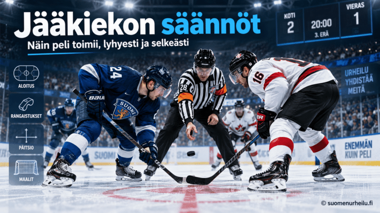 Jääkiekon säännöt – näin peli toimii, lyhyesti ja selkeästi