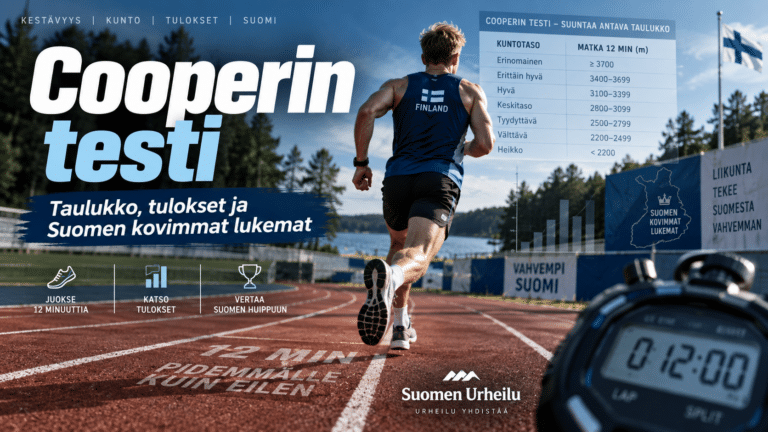 Cooperin testi – taulukko, tulokset ja Suomen kovimmat lukemat