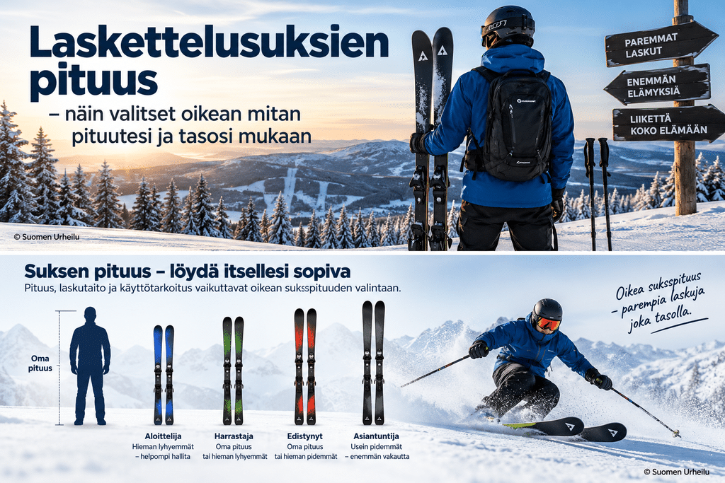 Laskettelusuksien pituus