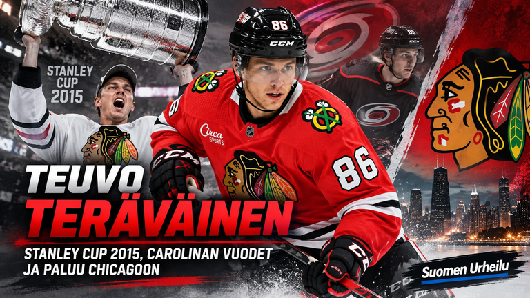 Teuvo Teräväinen – Stanley Cup 2015, Carolinan vuodet ja paluu Chicagoon