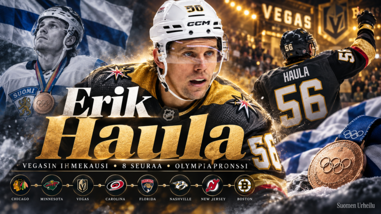 Erik Haula — Vegasin ihmekausi, kahdeksan seuraa ja olympiapronssi