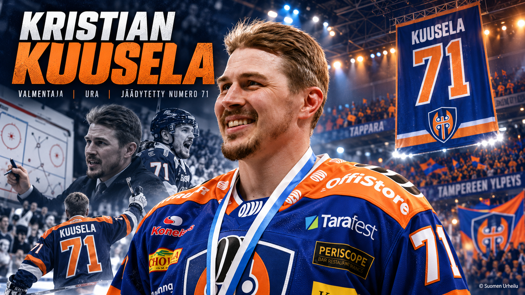 Kristian Kuusela – Tapparan valmentaja, ura ja jäädytetty numero 71