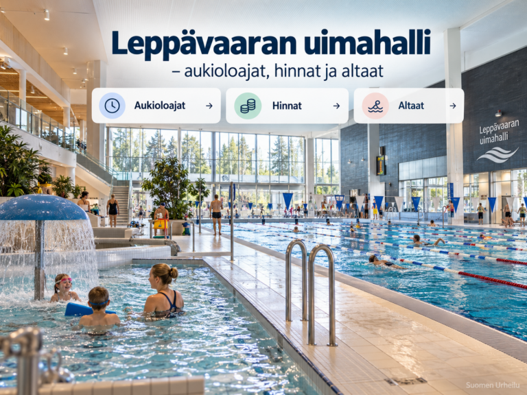Leppävaaran uimahalli – aukioloajat, hinnat ja altaat